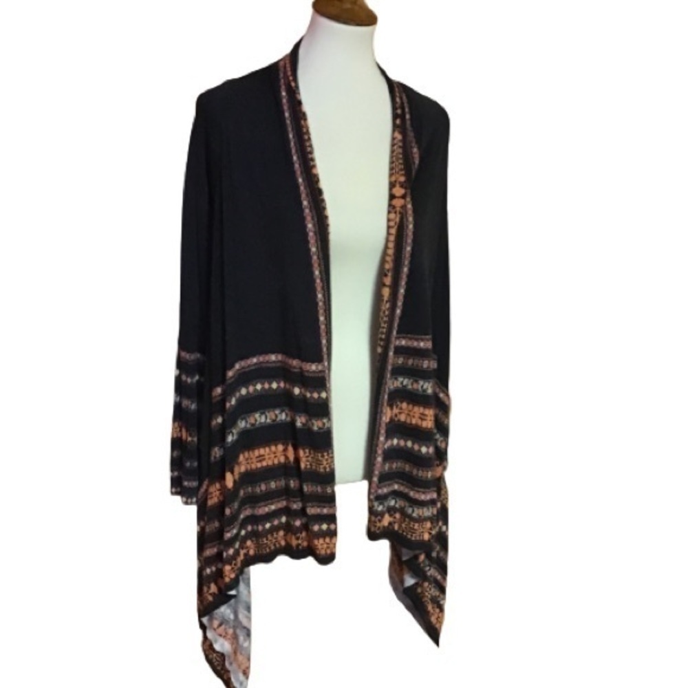 Anthropologie beachy boho striped cardigan
